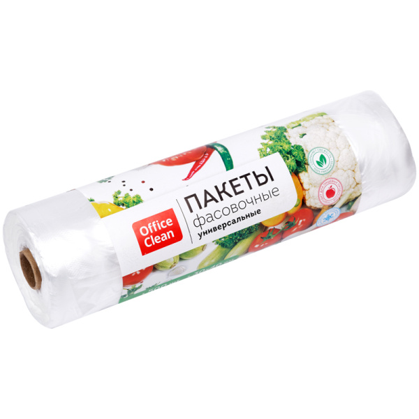 Пакеты фасовочные ПНД, 30*40см, 12мкм, OfficeClean, рулон 500шт на втулке 317618