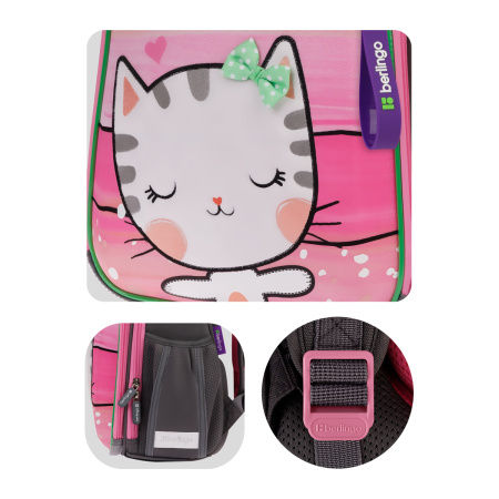 Ранец Berlingo Expert "Cat Hugs" 37*28*16см, 2 отделения, 2 кармана, анатомическая спинка RU09011 349748 - МСК «Форвард»