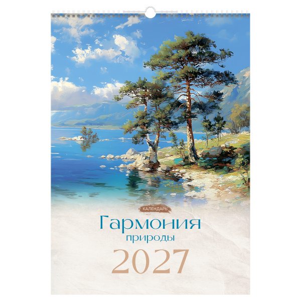Календарь настенный перекидной на гребне, 340*480 мм 6л. BG "Гармония природы", 2027г 391322