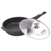 Сковорода 26 см, съемная soft-touch ручка, крышка, антипригарное покрытие, МЕЧТА "Гранит Black", с026802 700716 - МСК «Форвард»