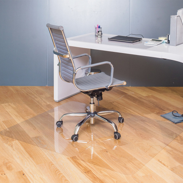 Коврик защитный напольный BRABIX, поликарбонат, 90*120 см, шагрень, 1,8 мм, 604850