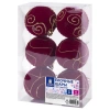 Шары елочные 6 шт., 8 см, "Burgundy Charm", пластик, софт-тач, бургунди, ЗОЛОТАЯ СКАЗКА, 592453 - МСК «Форвард»