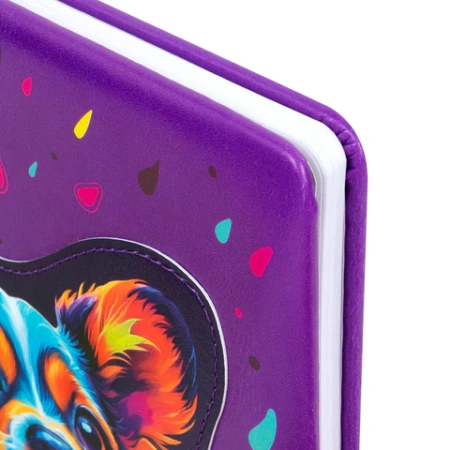 Дневник 1-4 класс 48 л., кожзам (твердая с поролоном), печать, аппликация, ЮНЛАНДИЯ, "Собачка", 106937 - МСК «Форвард»