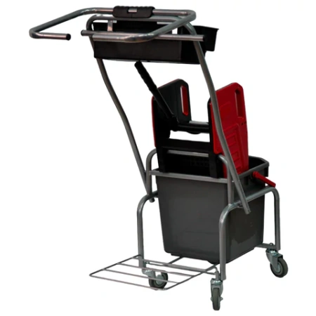 Тележка уборочная Eco-Force, 1 ведро 25л, отжим, лоток для химии, держатель для мешка, металлический каркас, бесшумные колеса, 21EF/6 609750 - МСК «Форвард»