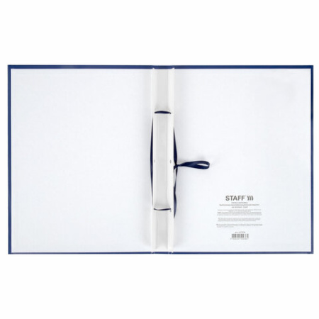 Папка-обложка "Выпускная квалификационная работа" STAFF, А4, 3 отверстия под дырокол, шнур, Синяя, 117576 - МСК «Форвард»