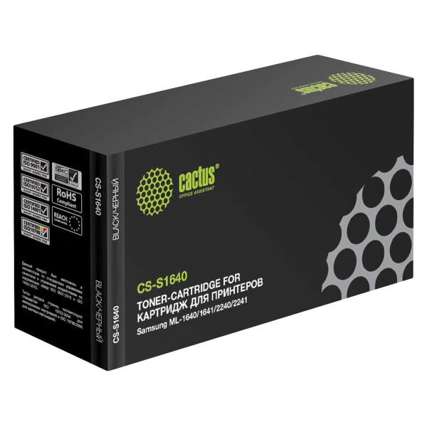 Картридж лазерный CACTUS (CS-S1640) для SAMSUNG ML-1641/ ML-1640 / 2240 / 2241, ресурс 1500 стр 361782