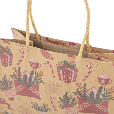 Пакет подарочный КОМПЛЕКТ 10 штук новогодний 18x10x23 см, "Письмо Деду Морозу", ЗОЛОТАЯ СКАЗКА, 592127 - МСК «Форвард»